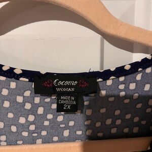 Cocomo Woman Blue Polka Dot Dress